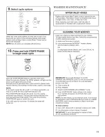 Preview for 11 page of Whirlpool W10306121A Use And Care Manual