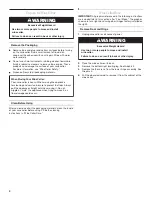 Preview for 4 page of Whirlpool WBC127BLS Use And Care Manual