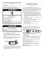 Preview for 6 page of Whirlpool WBC127BLS Use And Care Manual