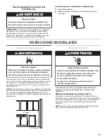 Preview for 21 page of Whirlpool WBC127BLS Use And Care Manual