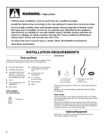 Preview for 2 page of Whirlpool WED7300XW0 Installation Instructions Manual