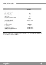 Preview for 43 page of Whirlpool WF2T202 Health & Safety, Use & Care, Installation Manual And Online Warranty Registration Information