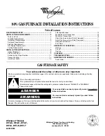 Preview for 1 page of Whirlpool WFAR Installation Instructions Manual