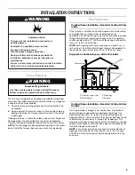 Preview for 9 page of Whirlpool WFAR Installation Instructions Manual