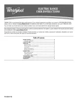 Preview for 1 page of Whirlpool WFE260LXS0 User Instructions