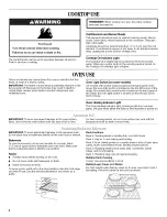 Preview for 4 page of Whirlpool WFE260LXS0 User Instructions