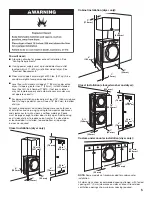 Preview for 5 page of Whirlpool WGD9250WR - Duet Cranberry - Gas Dryer Installation Instructions Manual