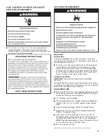 Preview for 7 page of Whirlpool WGD9250WR - Duet Cranberry - Gas Dryer Installation Instructions Manual