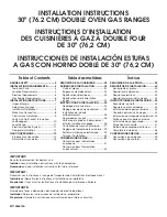 Preview for 1 page of Whirlpool WGG745S0FS Installation Instructions Manual