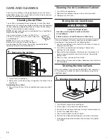 Preview for 10 page of Whirlpool WHAP081AW Use And Care Manual