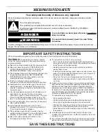 Preview for 3 page of Whirlpool WMC1070 Use And Care Manual