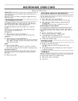 Preview for 12 page of Whirlpool WMC11009 Use & Care Manual