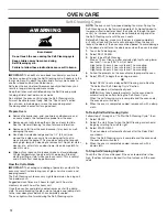 Preview for 12 page of Whirlpool WOC75EC7H User Instructions