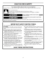 Preview for 2 page of Whirlpool WOC97ES0ES User Instructions