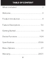 Preview for 2 page of Whistler D24RS User Manual