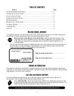 Preview for 2 page of White Outdoor Snow Boss 721 Operator'S Manual