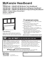 Preview for 1 page of Whittier Wood 1356AFGAC Assembly Instructions