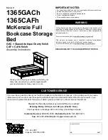 Whittier Wood 1365CAFh Assembly Instructions Manual preview