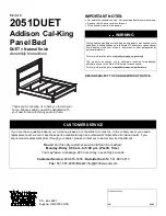 Preview for 1 page of Whittier Wood 2051DUET Assembly Instructions Manual