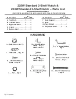 Preview for 2 page of Whittier Wood 225W Assembly Instructions Manual