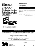 Preview for 1 page of Whittier Wood 2393CAF Assembly Instructions Manual