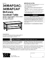 Preview for 1 page of Whittier Wood 3499AFGAC Assembly Instructions