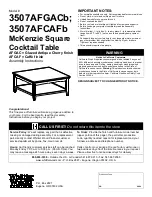 Preview for 1 page of Whittier Wood 3507AFGACb Assembly Instructions