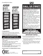 Whittier Wood 498W Assembly Instructions Manual preview