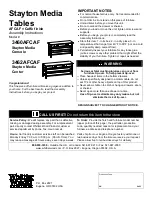 Preview for 1 page of Whittier Wood Stayton 3460AFCAF Manual