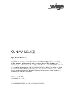 Preview for 1 page of Wige CUNIMA MCU [2] Operation Instructions Manual