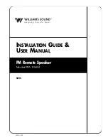 Preview for 1 page of Williams Sound PPA R1600 Installation & User Manual