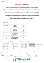 Preview for 2 page of Winawood Sandwick Thin Slat Love Seat User Manual