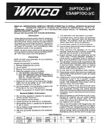 Winco 25PTOC-3/F Instructions Manual preview