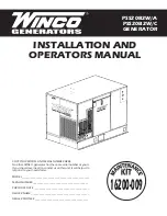 Winco PSS20B2W/A Installation And Operator'S Manual preview