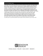 Preview for 12 page of Windsor Design 62603 Owner'S Manual & Safety Instructions