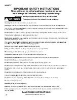 Preview for 2 page of Windsor 10050060 Operating Instructions Manual