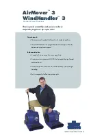 Windsor Portable Blower Machine AirMover 3 Specifications preview