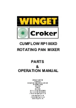 Winget Croker CUMFLOW RP100XD Parts & Operation Manual preview