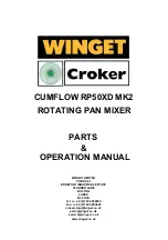 Winget CUMFLOW RP50XD MK2 Parts & Operation Manual preview