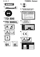 Preview for 65 page of Winget TD500 Operator'S Handbook Manual