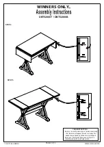 Preview for 3 page of Winners Only Barnwell DBT52866T Assembly Instructions