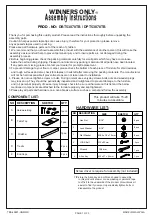 Preview for 1 page of Winners Only DBT53078TB Assembly Instructions