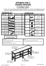 Preview for 1 page of Winners Only DCT35624G Assembly Instructions