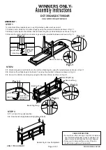 Preview for 2 page of Winners Only DCT35624G Assembly Instructions