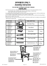 Winners Only DQ1451SW Assembly Instructions preview