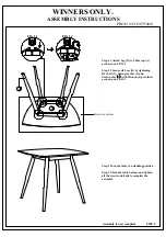 Preview for 2 page of Winners Only DST54041 Assembly Instructions