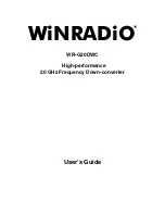 Winradio g39ddc User Manual preview