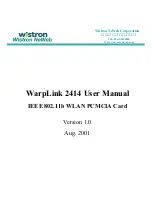 Wistron NeWeb WarpLink 2414 User Manual preview