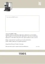 Preview for 116 page of WMF 1100S User Manual