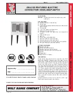 Wolf WKECX1 Specification Sheet preview